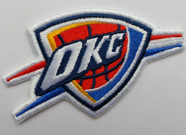 Oklahoma City Thunder Logo Iron on Patch 5.1cmx8.3cm